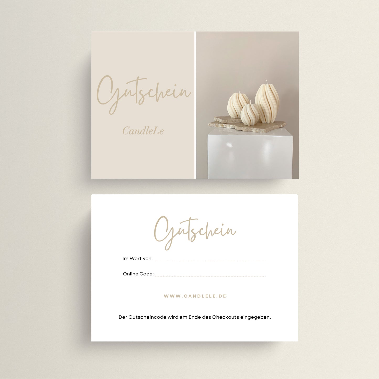 Gutschein in Kartenformat